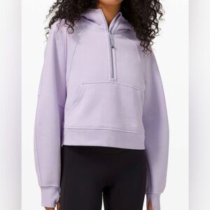 Lululemon Scuba lavender half zip oversized funnel neck sweatshirt Medium large